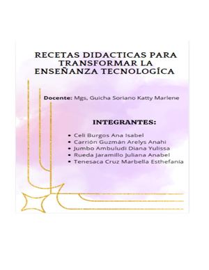 Recetas Didacticas Para Transformar La Enseñanza Tecnologíca