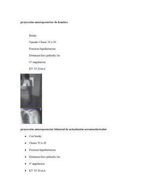 Proyección Anteroposterior De Hombro