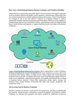 Azure Virtual Desktop Infrastructure Services