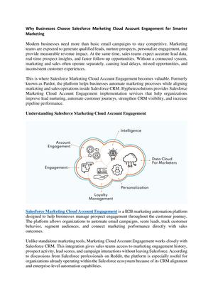 Salesforce Marketing Cloud Account Engagement