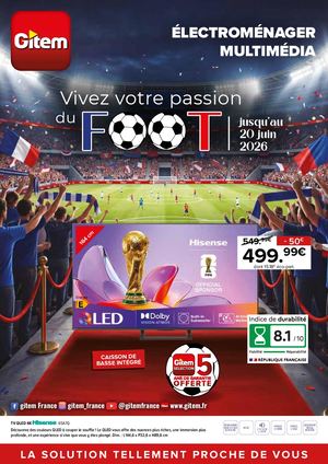 Catalogue Vivez votre passion du foot
