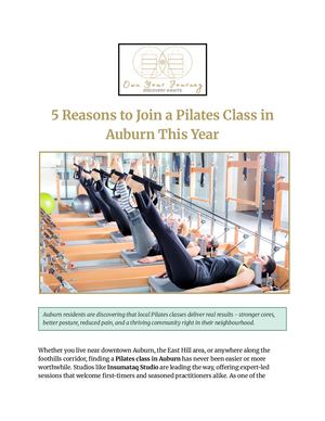 5 Reasons To Join A Pilates Class In Auburn This Year