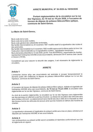 Arrete 36 2026