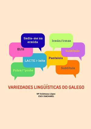 As Variedades Lingüísticas (2º Ciclo e Bacharel) Apuntamentos