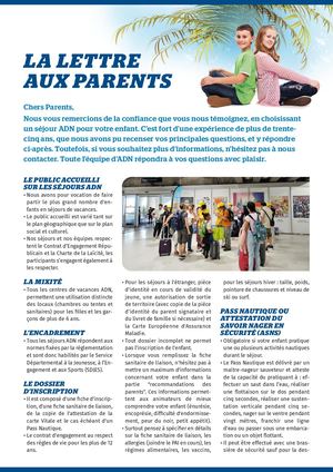 ADN Lettre Aux Parents 2026