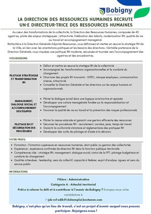 Directeur Des Ressources Humaines Drh