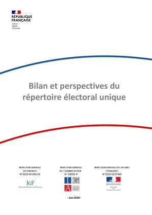 2020 Bilan Et Perspectives Du Répertoire éLectoral Unique