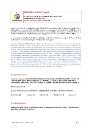 PV 27 mars 2026