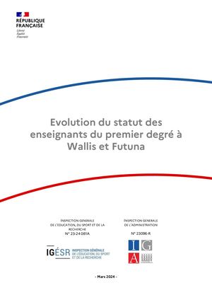 2024 Statu des enseignants Wallis et Futuna