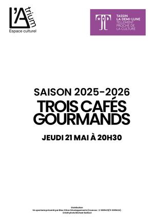 Programme De Salle 3 cafés gourmands
