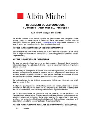 Reglement Jeu Sur Internet Am X Transfuge