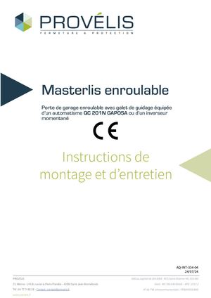 334 - Notice Masterlis Qc 201n Gaposa Ce Galet Guidage