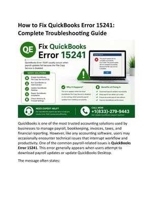 QuickBooks Error 15241: Causes, Solutions, and Payroll Fixes