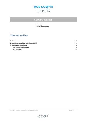 GU MCC Suivi Des Retours CDO