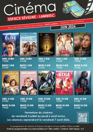 Cinéma Juin 2026