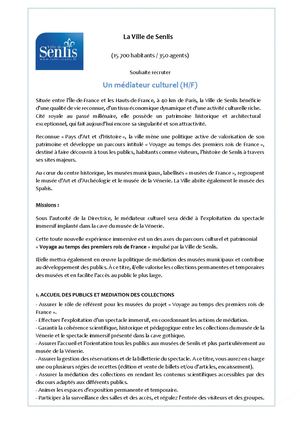 Annonce Médiateur Culturel 2026