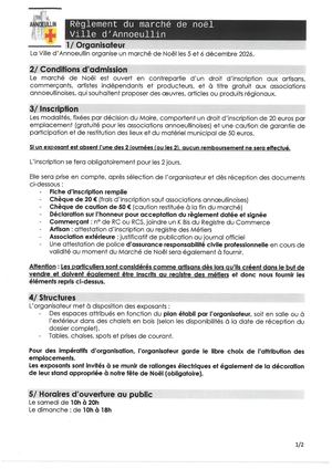 Règlement Du Marché De Noël Annoeullin 2026 1