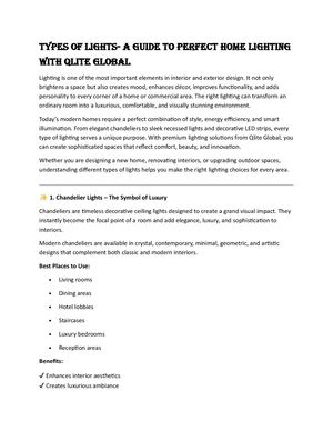 Types Of Lights A Guide To Perfect Home Lighting With Qlite Global