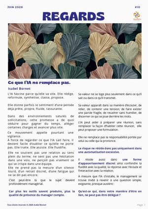 Newsletter Regards #10-Juin 2026