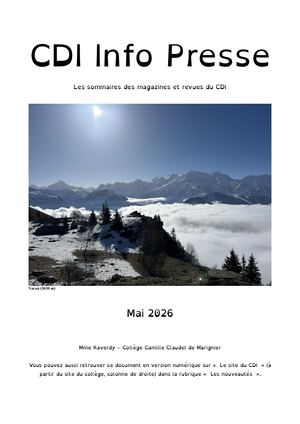 CDI Info Presse Mai 2026