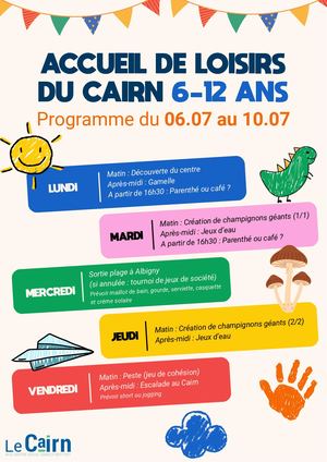 PROGRAMME ACCUEIL DE LOISIRS ETE