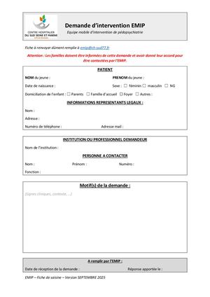 Demande D'intervention Emip