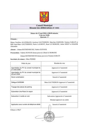 Résumé Des Délibérations 12 05 2026 Signé