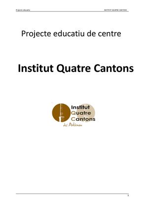 01 Projecte Educatiu De Centre