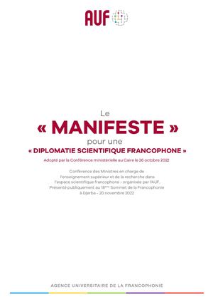 Manifeste pour une diplomatie scientifique francophone