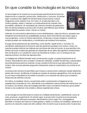 En Que Consiste La Tecnología En La Música