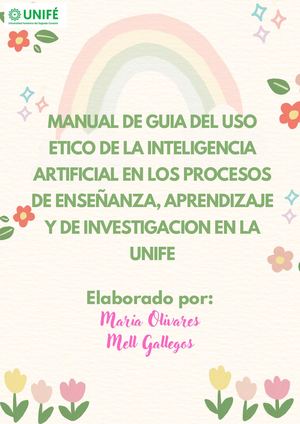 Documento A4 Portada Manual Salud Mental Emociones Orgánico Multicolor