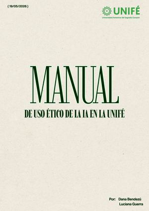 Manual De Uso ÉTico De La Ia En La Unifé