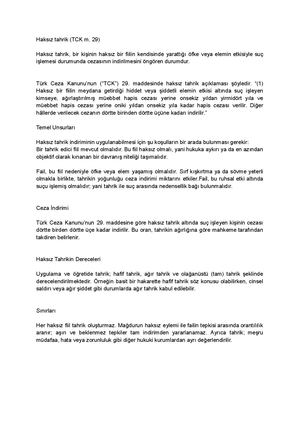 Haksız Tahrik (Tck M 29) (1)