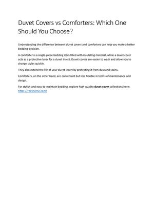 Duvet Covers Vs Comforters Explained