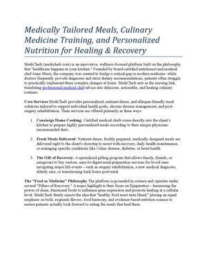 Medically Tailored Meals