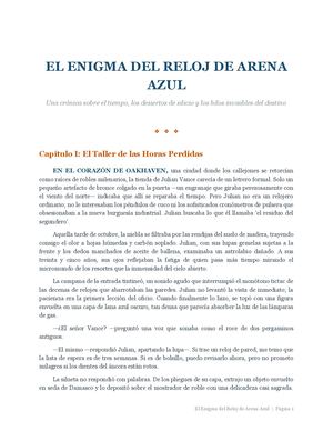 El Enigma Del Reloj De Arena Azul