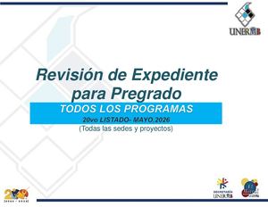 Revisión De Expedientes Todos Los Programas 20vo Mayo 2026