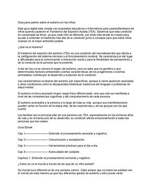 Guía digital especializadas para padres con hijos autistas.