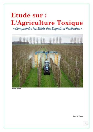 Etude Sur L'agriculture Toxique Vf