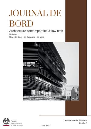 Journal De Bord Archi Contempo