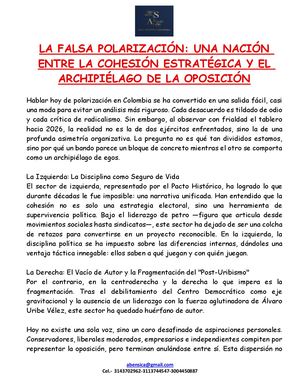 La Falsa Polarización