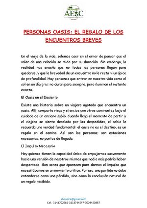 Personas Oasis