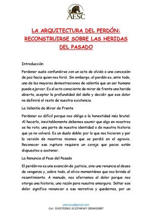 La Arquitectura Del Perdón