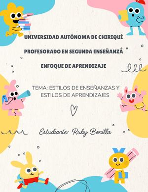 Estilo de Aprendizajes y Enseñanzas
