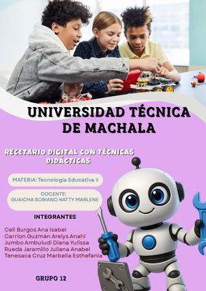 Recetario Digital Con Técnicas Didácticas