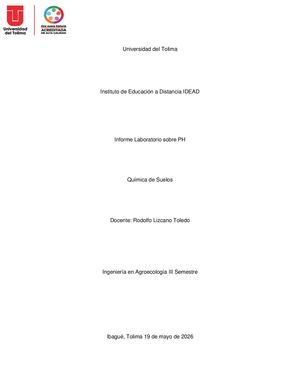 Informe Laboratorio Quimica De Suelos