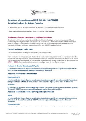Deudores Bcra