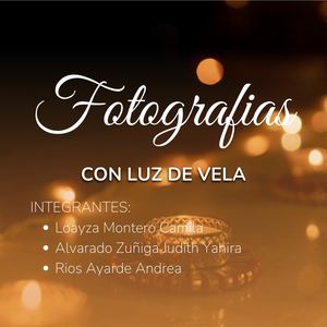 FOTOGRAFIA CON LUZ DE VELA