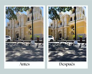 Collage De Fotos De Familia Cuadrícula Limpio En Celeste Y Blanco