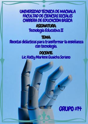 Semana 6 Grupo Recetas Didácticas Para Transformar La Enseñanza Con Tecnología